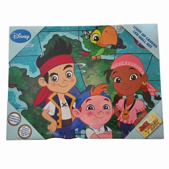 Disney Jake & the Neverland Pirates Canvas LED Wall Art 11.5 x 15.75 - Picture 1 of 2